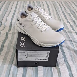 Men's Ecco Golf S-Hybrid Hydromax  White Leather Sneakers EU 45 US 11-11.5